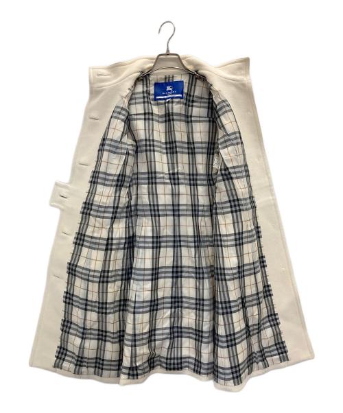 BURBERRY BLUE LABEL（バーバリー ブルー レーベル）BURBERRY BLUE LABEL (バーバリー ブルー レーベル) カシミヤ・アンゴラ混スタンドカラーコート アイボリー サイズ:38の古着・服飾アイテム