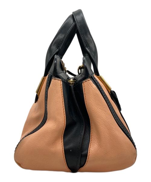 Chloe（クロエ）Chloe (クロエ) 2WAYショルダーバッグ ブラック×ピンクの古着・服飾アイテム