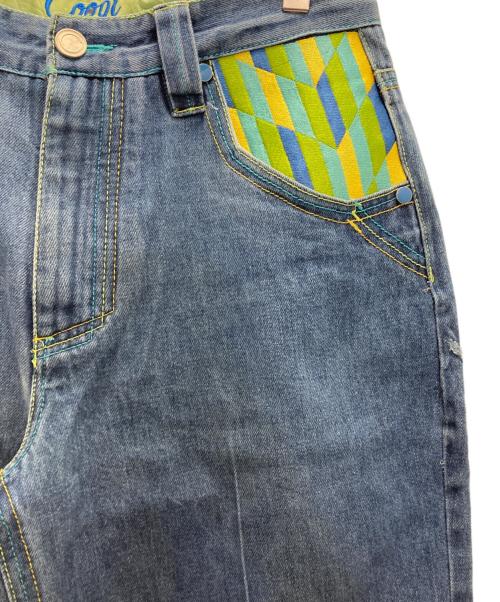 Coogi（クージー）Coogi (クージー) 刺繍デニムハーフパンツ インディゴ サイズ: 86cm (W34)の古着・服飾アイテム