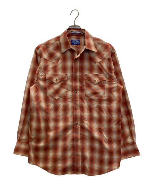 PENDLETON（ペンドルトン）PENDLETON (ペンドルトン) FRONTIER SHIRTS オレンジ サイズ:Ｍの古着・服飾アイテム