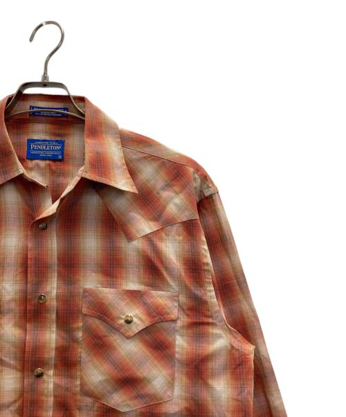 PENDLETON（ペンドルトン）PENDLETON (ペンドルトン) FRONTIER SHIRTS オレンジ サイズ:Ｍの古着・服飾アイテム