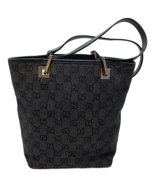 GUCCI（グッチ）GUCCI (グッチ) GGキャンバストートバッグ ブラックの古着・服飾アイテム