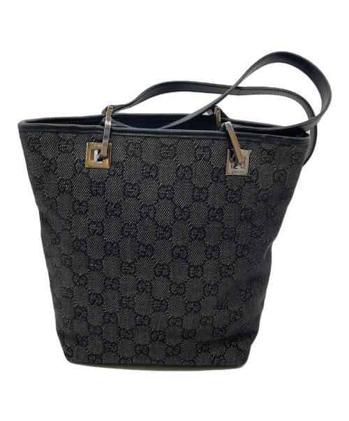 GUCCI（グッチ）GUCCI (グッチ) GGキャンバストートバッグ ブラックの古着・服飾アイテム