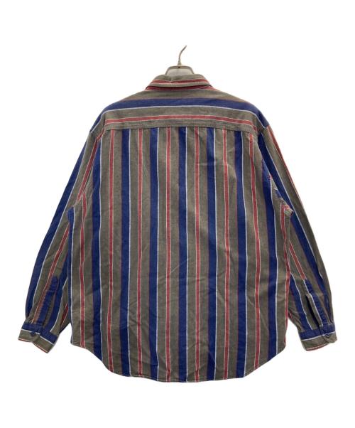 LEVI'S（リーバイス）LEVI'S (リーバイス) 90’sストライプシャツ グレー×ブルー サイズ:Ｌの古着・服飾アイテム