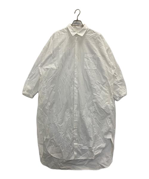 journal standard luxe（ジャーナルスタンダード ラックス）JOURNAL STANDARD LUXE (ジャーナルスタンダード ラックス) シャツワンピース ホワイト サイズ:FREEの古着・服飾アイテム