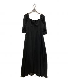 acka（エーシーケーエー）の古着「sheer dot puff one-piece」｜ブラック