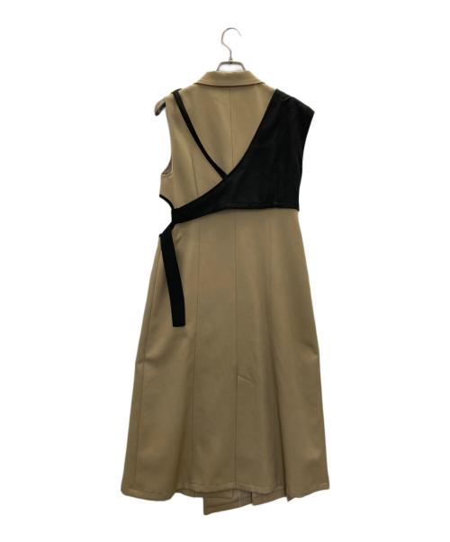 UNITED TOKYO（ユナイテッドトーキョー）UNITED TOKYO (ユナイテッドトーキョー) ダブルカラーベストワンピース ベージュ サイズ:1の古着・服飾アイテム