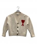 AMI PARISアミ パリス）の古着「Ami De Coeur Oversize Cardigan」｜アイボリー