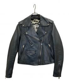 MCM（エムシーエム）の古着「エンボスロゴライダースジャケット」｜ブラック