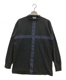 COMME des GARCONS HOMME（コムデギャルソン オム）の古着「90s クロスデザインニット」｜ブラック