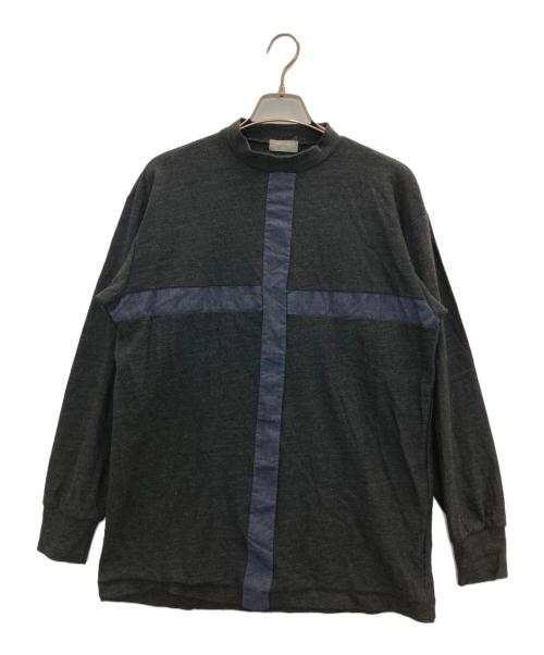 COMME des GARCONS HOMME（コムデギャルソン オム）COMME des GARCONS HOMME (コムデギャルソン オム) 90s クロスデザインニット ブラック サイズ:不明の古着・服飾アイテム