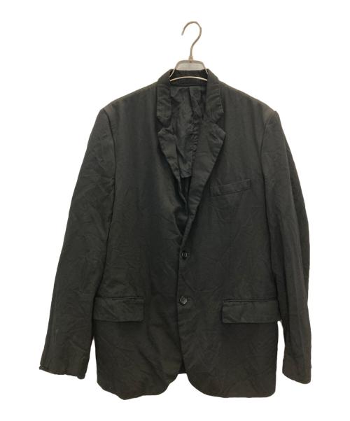 COMME des GARCONS HOMME（コムデギャルソン オム）COMME des GARCONS HOMME (コムデギャルソン オム) ウール縮絨2Bテーラードジャケット ブラック サイズ:SSの古着・服飾アイテム