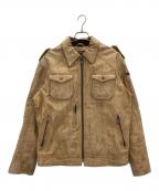 REPLAYリプレイ）の古着「レザージャケット」｜ベージュ