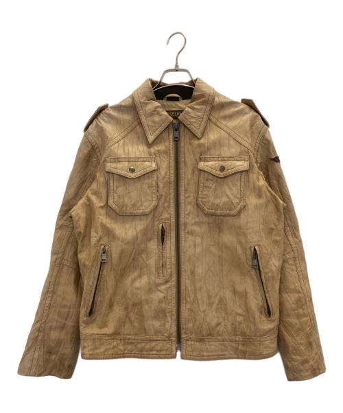 REPLAY（リプレイ）REPLAY (リプレイ) レザージャケット ベージュ サイズ:Ｌの古着・服飾アイテム