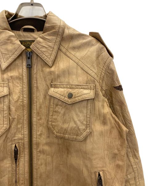 REPLAY（リプレイ）REPLAY (リプレイ) レザージャケット ベージュ サイズ:Ｌの古着・服飾アイテム