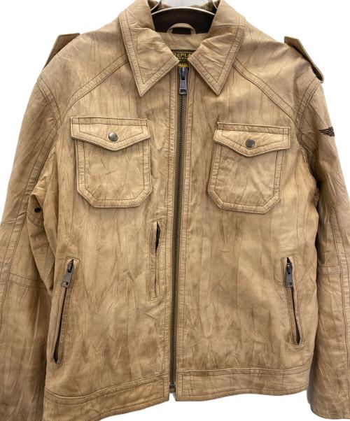 REPLAY（リプレイ）REPLAY (リプレイ) レザージャケット ベージュ サイズ:Ｌの古着・服飾アイテム