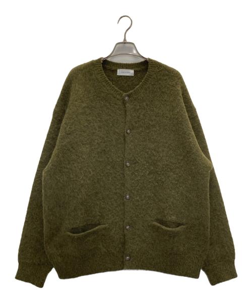 Adam et Rope（アダム エ ロペ）Adam et Rope (アダム エ ロペ) モヘアミックス オーバーサイズ クルーネックカーディガン グリーン サイズ:Ｍの古着・服飾アイテム