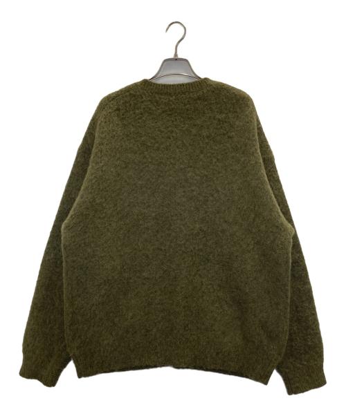 Adam et Rope（アダム エ ロペ）Adam et Rope (アダム エ ロペ) モヘアミックス オーバーサイズ クルーネックカーディガン グリーン サイズ:Ｍの古着・服飾アイテム