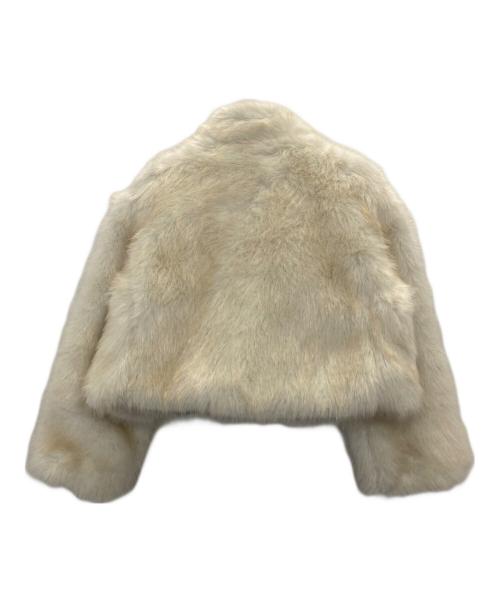 the Barnnet（ザ バーネット）the Barnnet (ザ バーネット) Patine Cropped Eco-Fur Jacket ホワイト サイズ:不明の古着・服飾アイテム