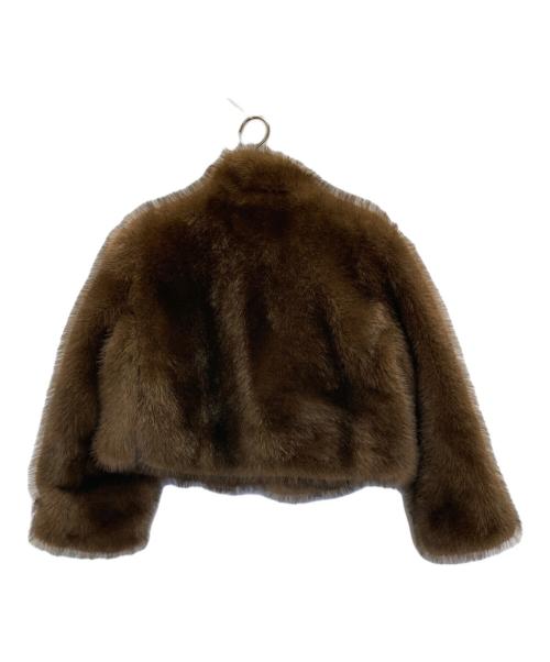 the Barnnet（ザ バーネット）The Barnnet (ザ バーネット) Patine Cropped Eco-Fur Jacket ブラウン サイズ:表記なしの古着・服飾アイテム