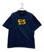 stussyステューシー）の古着「SロゴプリントTee」｜ネイビー