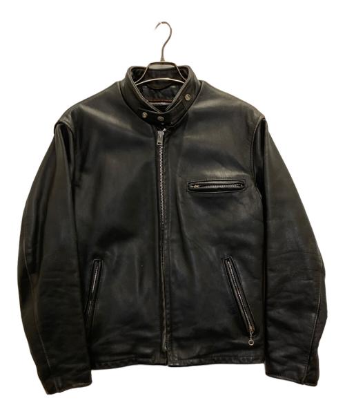 Schott（ショット）Schott (ショット) シングルライダースジャケット ブラック サイズ:38の古着・服飾アイテム