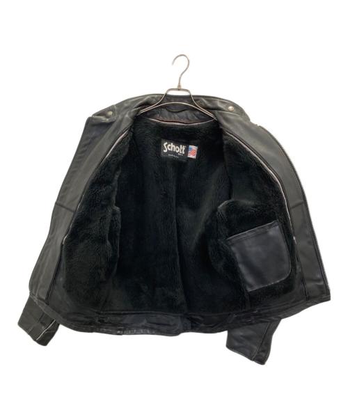 Schott（ショット）Schott (ショット) シングルライダースジャケット ブラック サイズ:38の古着・服飾アイテム