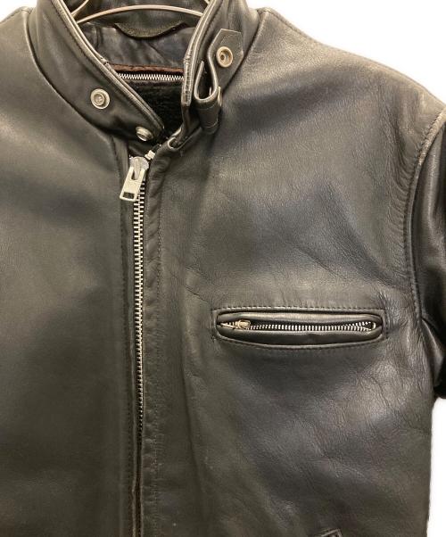 Schott（ショット）Schott (ショット) シングルライダースジャケット ブラック サイズ:38の古着・服飾アイテム