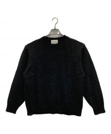 STILL BY HAND（スティルバイハンド）の古着「ダメージ風プルオーバーニット」｜ブラック