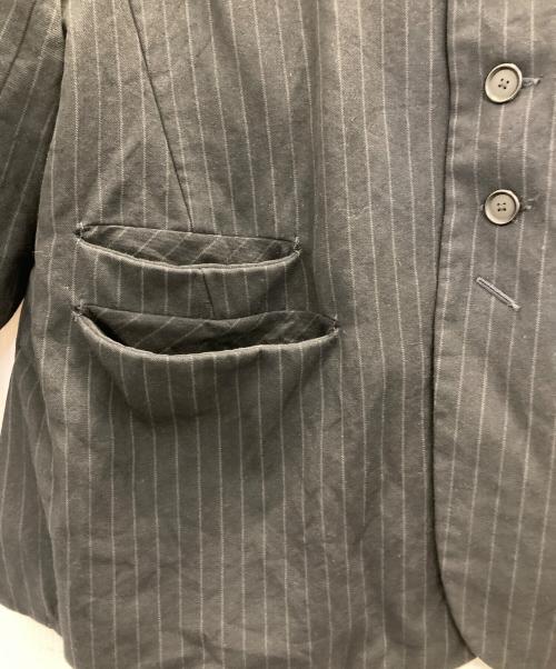 NICENESS（ナイスネス）NICENESS (ナイスネス) D.SLASH / D.スラッシュ( オーバーダイストライプ アーミッシュジャケット ) ネイビー サイズ:Ｌの古着・服飾アイテム