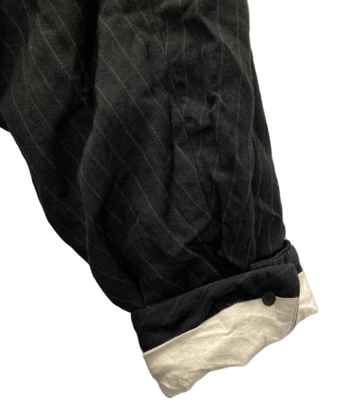 NICENESS（ナイスネス）NICENESS (ナイスネス) D.SLASH / D.スラッシュ( オーバーダイストライプ アーミッシュジャケット ) ネイビー サイズ:Ｌの古着・服飾アイテム