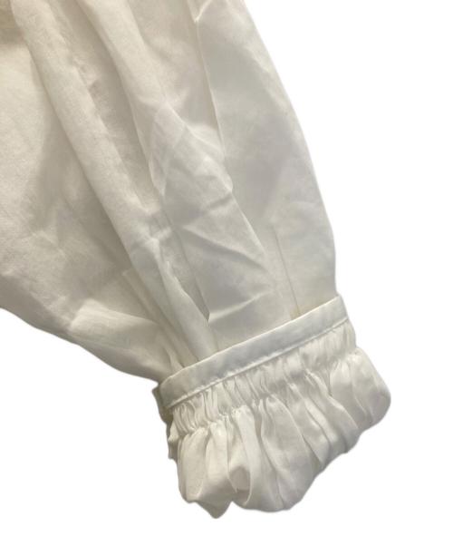 TOMORROW LAND（トゥモローランド）TOMORROW LAND (トゥモローランド) ホワイトコンビネーション サークルレースロングブラウス ホワイト サイズ:36 未使用品の古着・服飾アイテム