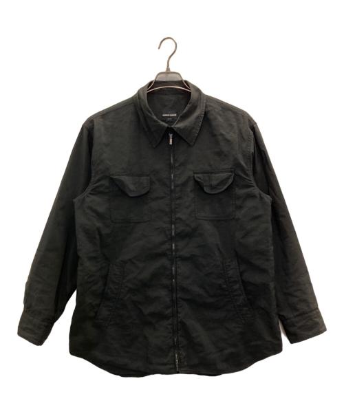 GIORGIO ARMANI（ジョルジョアルマーニ）GIORGIO ARMANI (ジョルジョアルマーニ) ナイロンシャツジャケット ブラック サイズ:54の古着・服飾アイテム