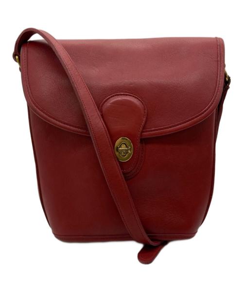COACH（コーチ）COACH (コーチ) クラブタンレザーショルダーバッグ レッドの古着・服飾アイテム