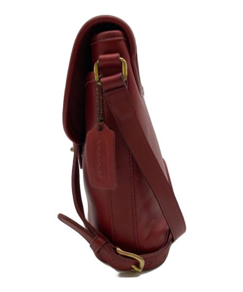 COACH（コーチ）COACH (コーチ) クラブタンレザーショルダーバッグ レッドの古着・服飾アイテム