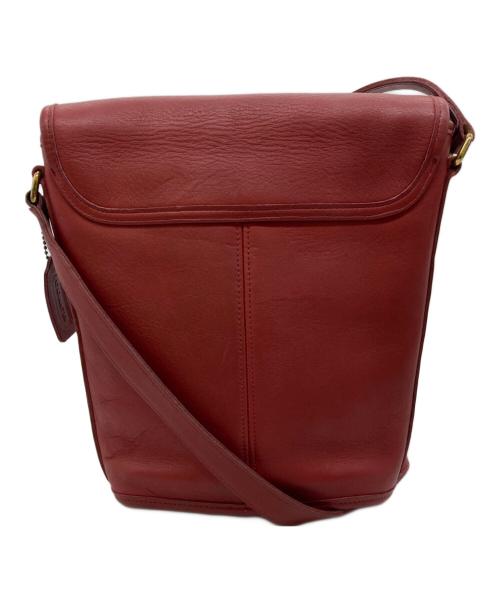 COACH（コーチ）COACH (コーチ) クラブタンレザーショルダーバッグ レッドの古着・服飾アイテム