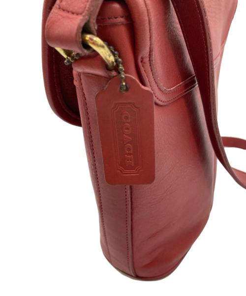 COACH（コーチ）COACH (コーチ) クラブタンレザーショルダーバッグ レッドの古着・服飾アイテム