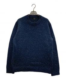 BEAMS（ビームス）の古着「3ゲージ カラーネップ クルーネック ニット」｜ネイビー