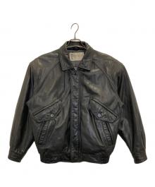 Nicole StGilles（ニコルサンジル）の古着「カウレザーブルゾン」｜ブラック