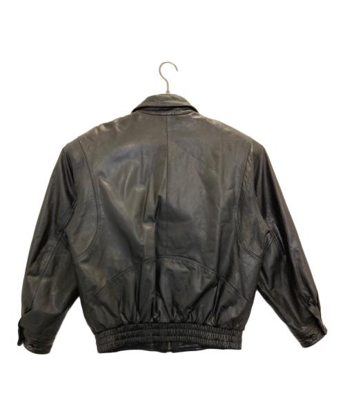 Nicole StGilles（ニコルサンジル）Nicole StGilles (ニコルサンジル) カウレザーブルゾン ブラック サイズ:Ｌの古着・服飾アイテム