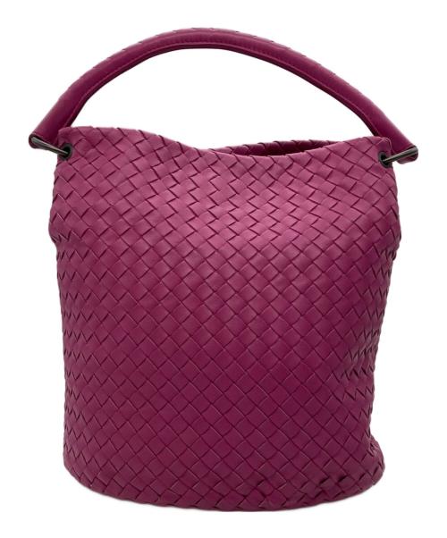 BOTTEGA VENETA（ボッテガベネタ）BOTTEGA VENETA (ボッテガベネタ) イントレチャートワンショルダーバッグ ピンクの古着・服飾アイテム
