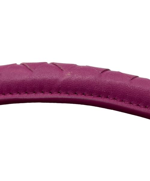 BOTTEGA VENETA（ボッテガベネタ）BOTTEGA VENETA (ボッテガベネタ) イントレチャートワンショルダーバッグ ピンクの古着・服飾アイテム