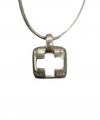TIFFANY & Co.ティファニー）の古着「ピアスドクロスネックレス」｜シルバー