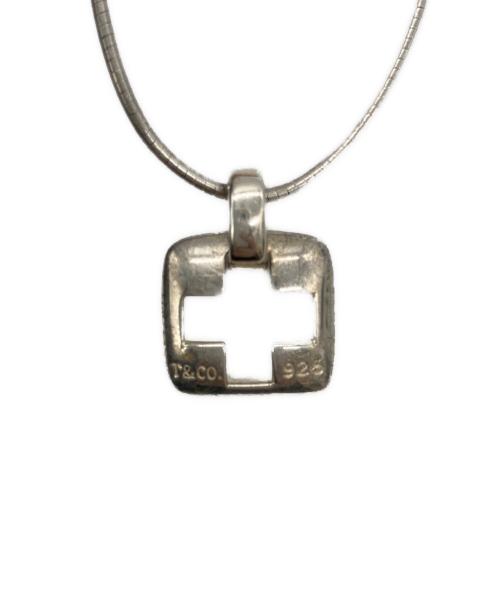 TIFFANY & Co.（ティファニー）Tiffany & Co. (ティファニー) ピアスドクロスネックレス シルバーの古着・服飾アイテム