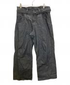 LEVI'S×EDIFICEリーバイス×エディフィス）の古着「ベルテッドワイドデニムパンツ」｜インディゴ