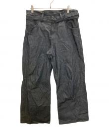 LEVI'S×EDIFICE（リーバイス×エディフィス）の古着「ベルテッドワイドデニムパンツ」｜インディゴ