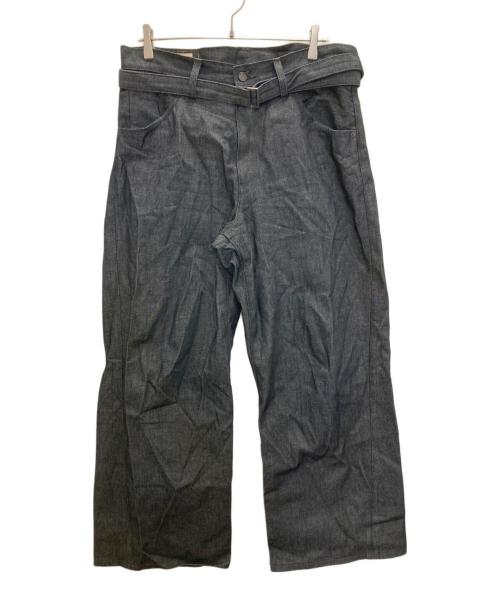 LEVI'S（リーバイス）LEVI'S (リーバイス) EDIFICE (エディフィス) ベルテッドワイドデニムパンツ インディゴ サイズ:SIZE 86cm(W34)の古着・服飾アイテム