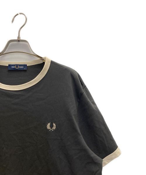 FRED PERRY（フレッドペリー）FRED PERRY (フレッドペリー) リンガーTシャツ グレー サイズ:XLの古着・服飾アイテム