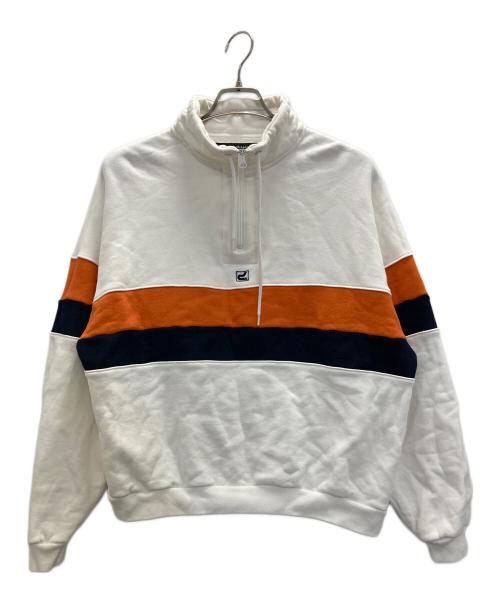 Diaspora Skateboards（ディアスポラスケートボードズ）Diaspora skateboards (ディアスポラスケートボードズ) PATRICK (パトリック) Club Half Zip Sweatshirt アイボリー サイズ:Lの古着・服飾アイテム