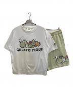 GELATO PIQUE HOMMEジェラートピケ オム）の古着「ヨッシー/プルオーバー＆ハーフパンツ」｜ホワイト×グリーン